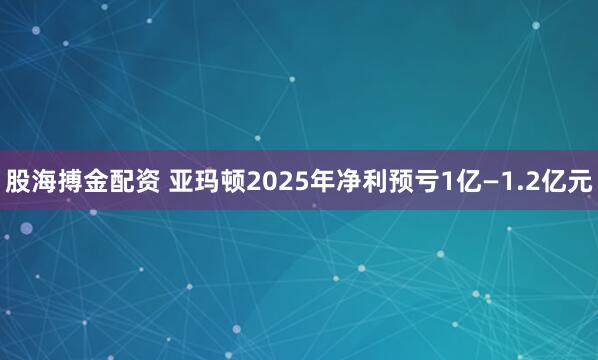 股海搏金配资 亚玛顿2025年净利预亏1亿—1.2亿元